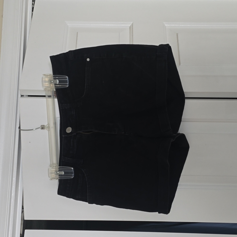 Black Denim Shorts